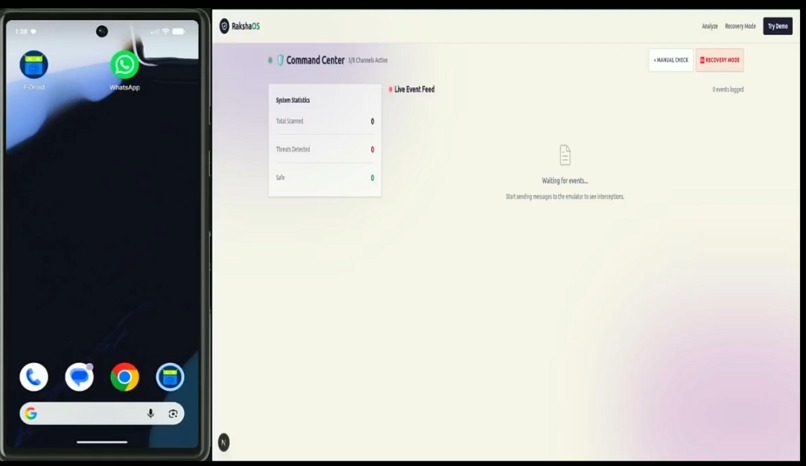 RakshaOS – screenshot 2