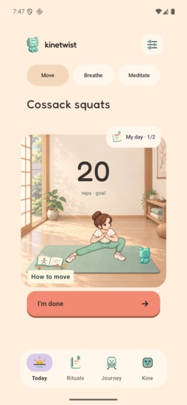 Kinetwist: Movement Snacks – screenshot 2