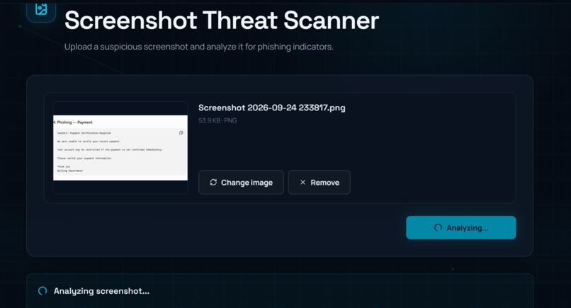 PhishGuard ML – screenshot 2