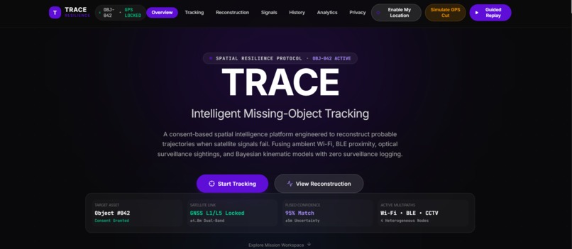 TRACE — Intelligent GPS-Loss Reconstruction – screenshot 2