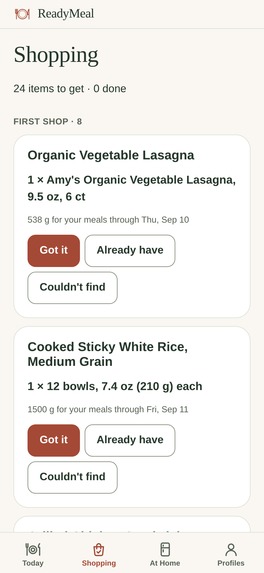 ReadyMeal – screenshot 1