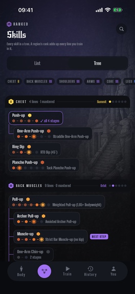 Ranked — Calisthenics Skill Rating – screenshot 10