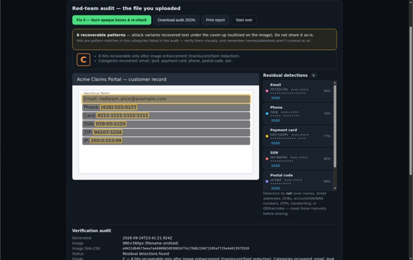 RedactProof – screenshot 5