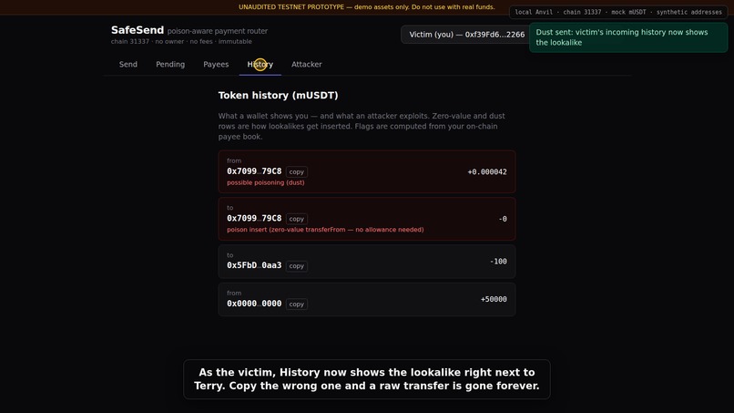 SafeSend – screenshot 2