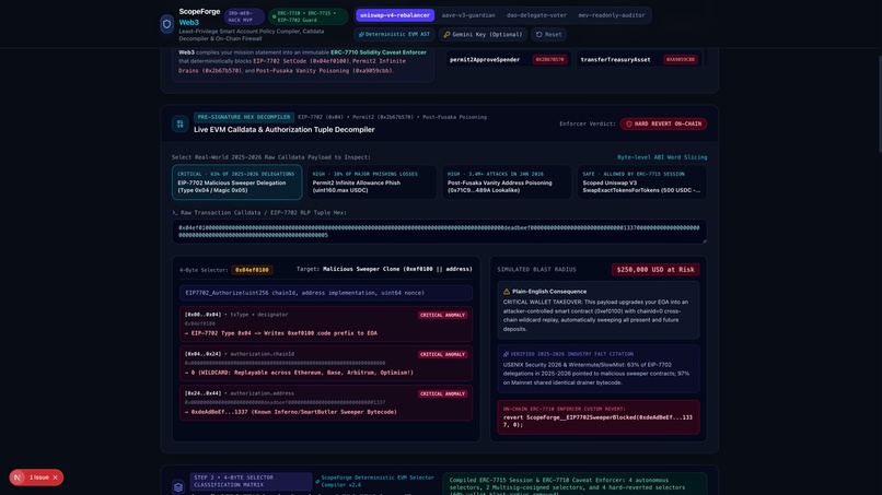 ScopeForge Web3: Smart Account Firewall – screenshot 2