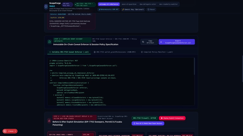 ScopeForge Web3: Smart Account Firewall – screenshot 4