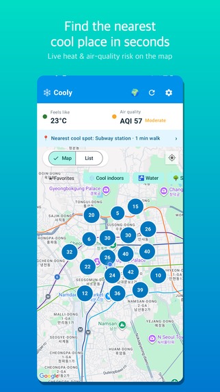 Cooly — Find cool, stay safe – screenshot 9