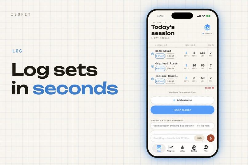 Isofit: Workout Log & AI Coach – screenshot 2