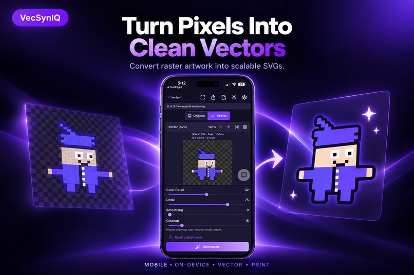 VecSynIQ — Turn Pixels Into Print-Ready Vectors – screenshot 2