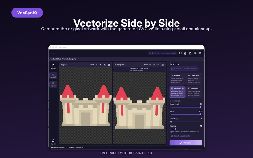 VecSynIQ — Turn Pixels Into Print-Ready Vectors – screenshot 6