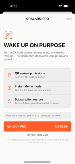 QRAlarm – screenshot 3