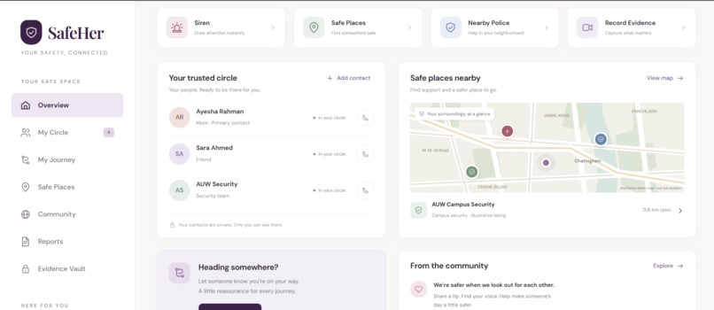SafeHer – screenshot 2