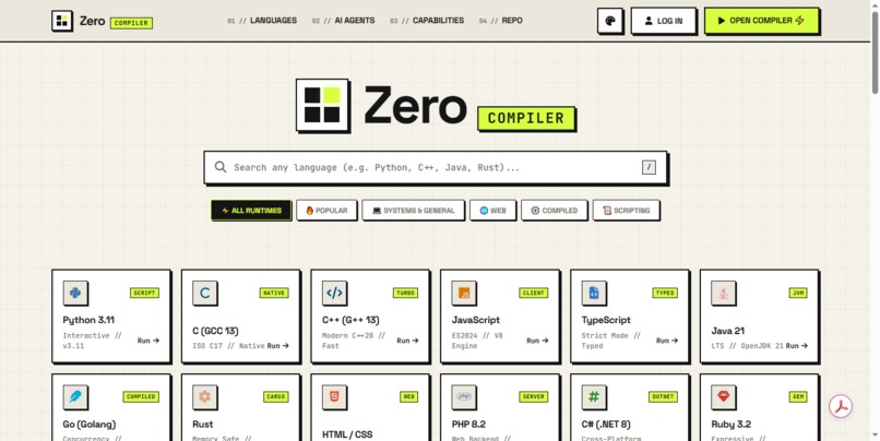 ZERO COMPILER – screenshot 1