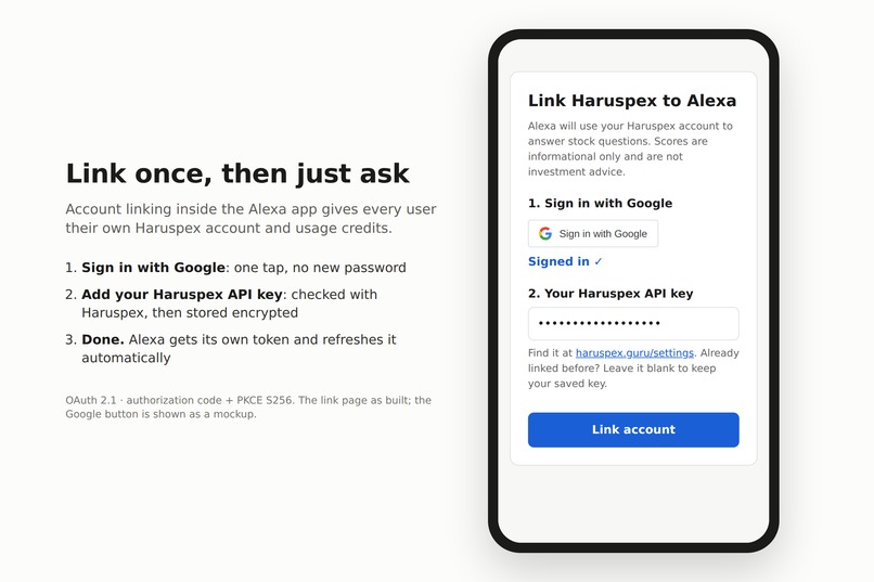 Haruspex for Alexa+: Stock Intelligence by Voice – screenshot 2