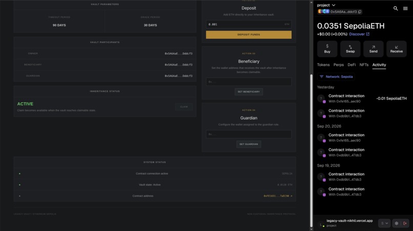 legacy-vault – screenshot 3