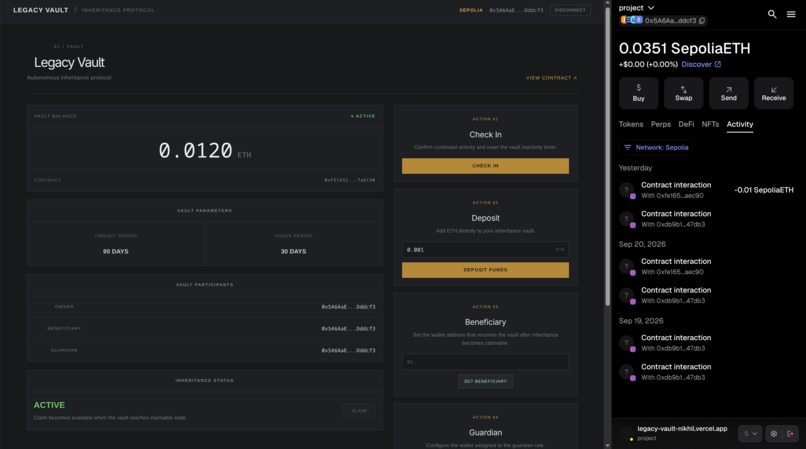 legacy-vault – screenshot 4