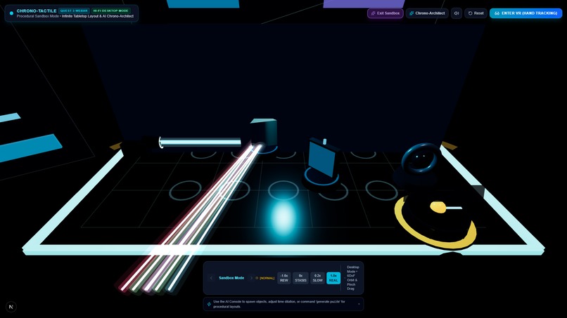 Chrono-Tactile: Hands-First 4D WebXR Spatial Optics Engine – screenshot 1