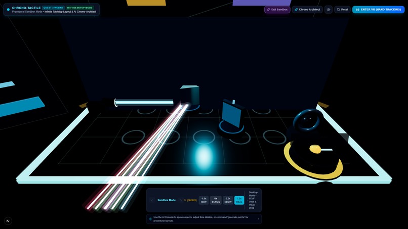 Chrono-Tactile: Hands-First 4D WebXR Spatial Optics Engine – screenshot 2