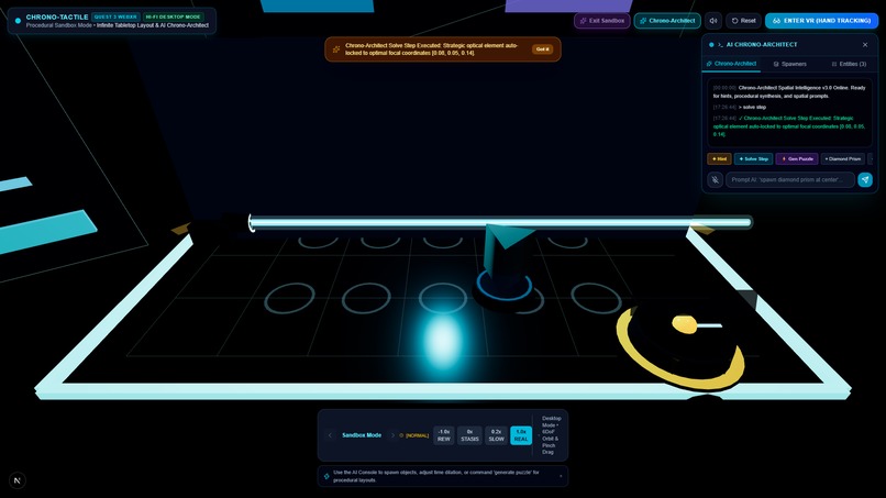 Chrono-Tactile: Hands-First 4D WebXR Spatial Optics Engine – screenshot 3