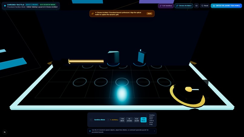 Chrono-Tactile: Hands-First 4D WebXR Spatial Optics Engine – screenshot 4