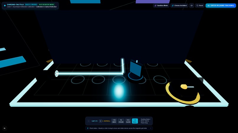 Chrono-Tactile: Hands-First 4D WebXR Spatial Optics Engine – screenshot 5