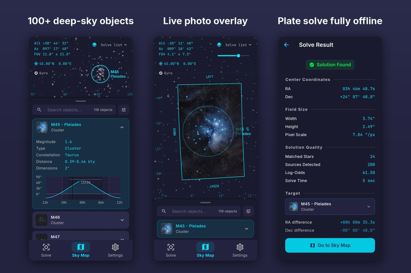 Sideris: Star Map & Solver – screenshot 1