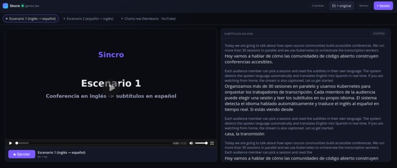 Sincro – screenshot 1
