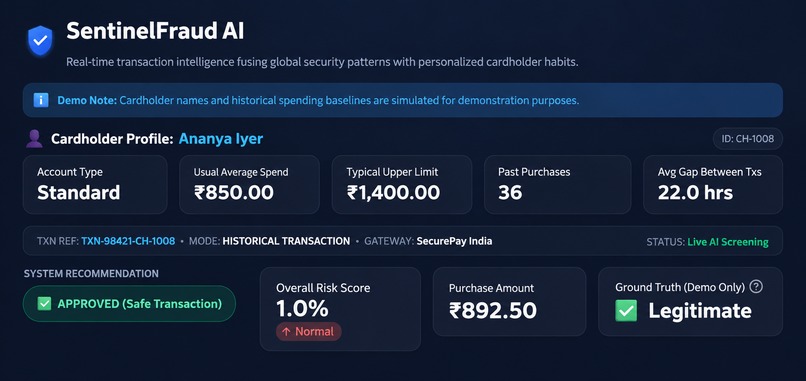 SentinelFraud AI: Explainable Fraud Decision Engine – screenshot 1