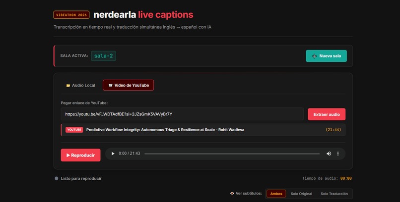 nerdearla live captions – screenshot 3