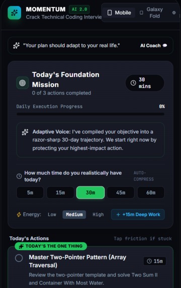 MOMENTUM 2.0 – screenshot 1