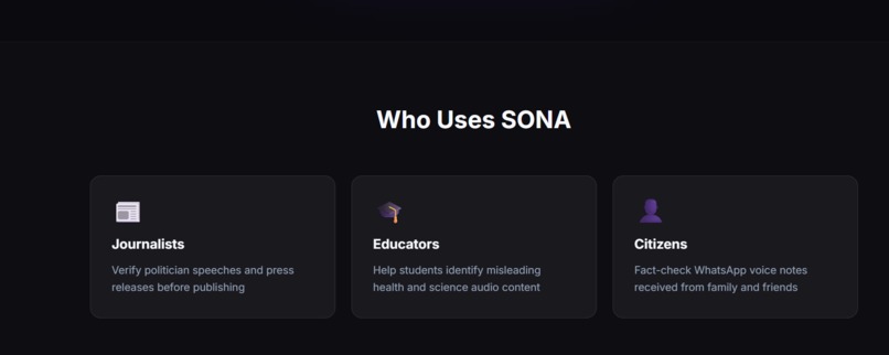 SONA ("Speak Once, Know All") – screenshot 4