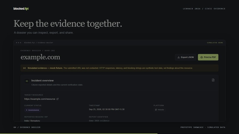 Blocked.fyi — Evidence, in the Open – screenshot 3