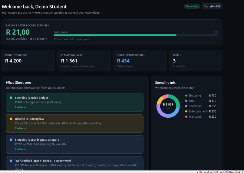 GhostFinEx – screenshot 1