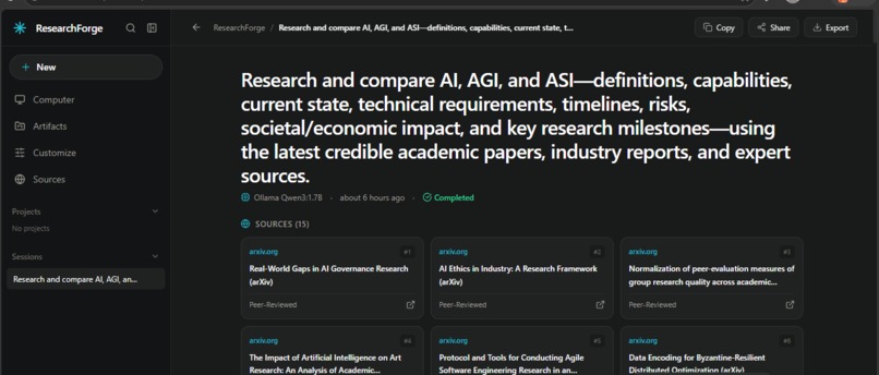 ResearchForge AI – screenshot 1