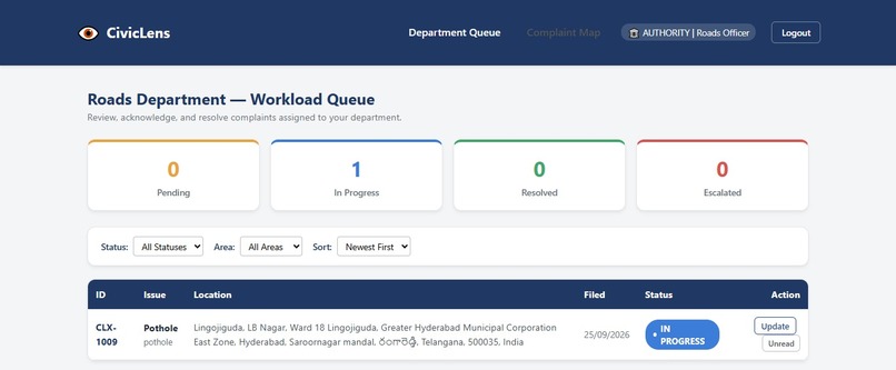 SMART CIVIC SENSE ISSUE REPORTING SYSTEM – screenshot 10