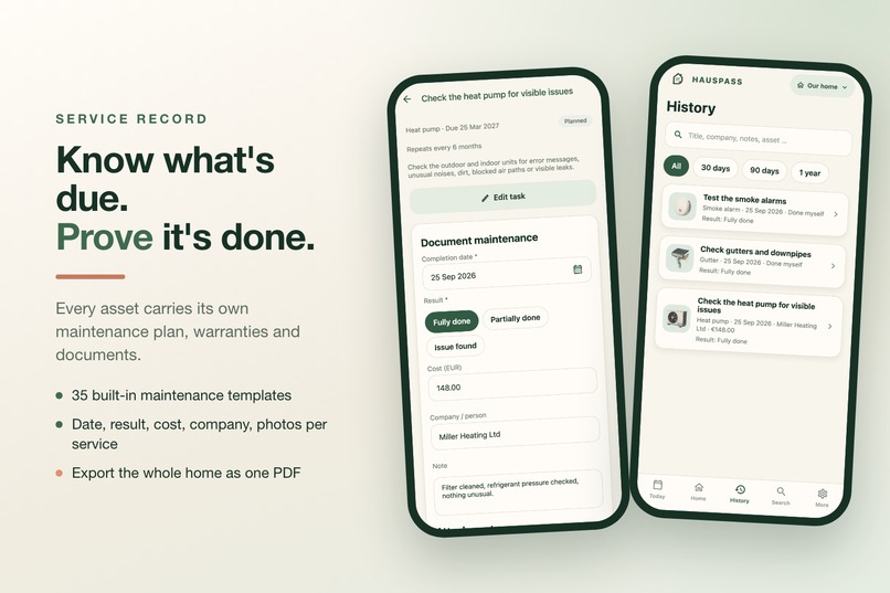  HausPass: Home Maintenance Log – screenshot 1