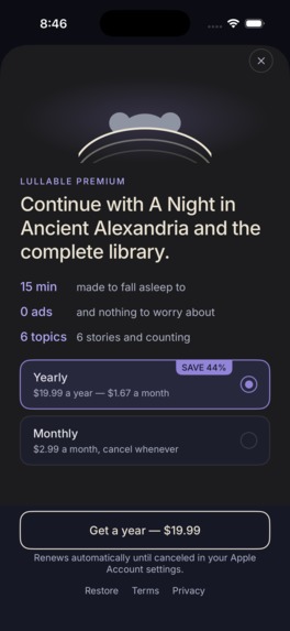 Lullable: Adult Sleep Stories – screenshot 6