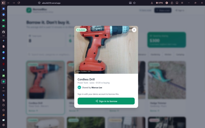 BorrowBloc – screenshot 2