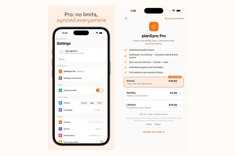 PlanSync Tasks & Parallel Timers – screenshot 3