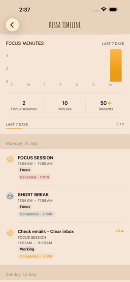 Kissa: Cozy focus timer – screenshot 10