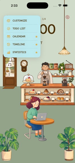 Kissa: Cozy focus timer – screenshot 5
