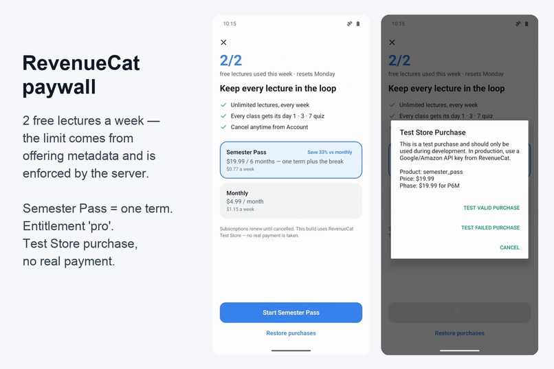 LectureLoop – screenshot 2