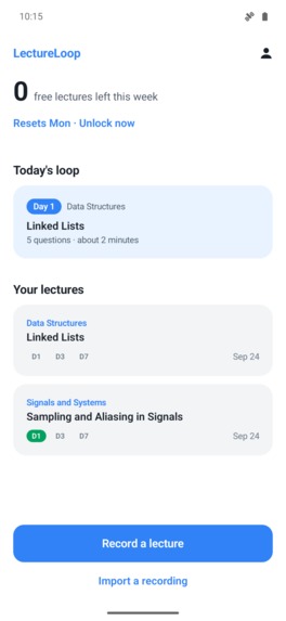 LectureLoop – screenshot 3