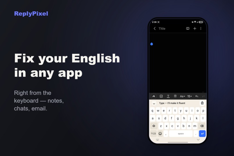 ReplyPixel — Pocket English Buddy Keyboard – screenshot 3