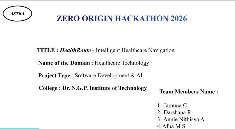 HealthRoute – screenshot 1