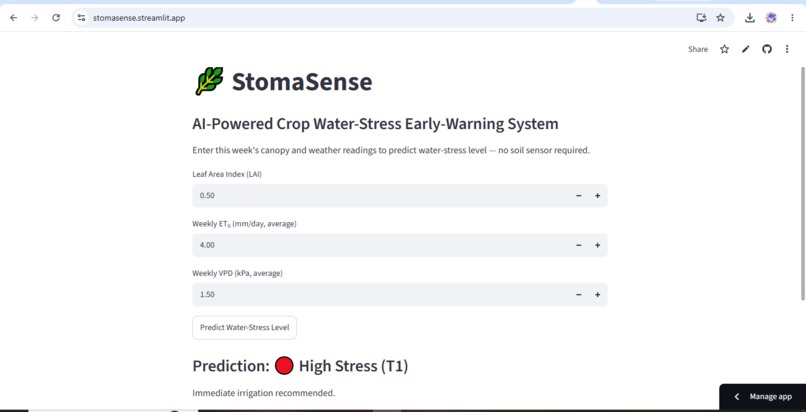 StomaSense – screenshot 1