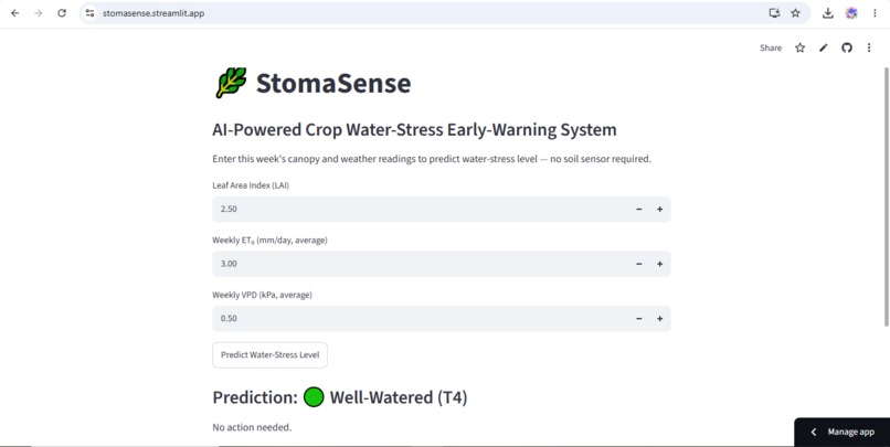 StomaSense – screenshot 2