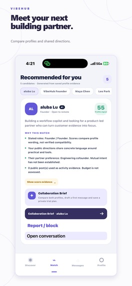 VibeHub: Cofounder Trial – screenshot 2