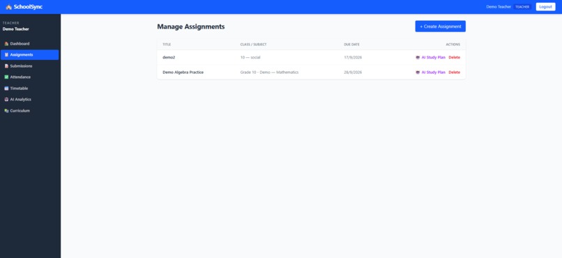 SchoolSync — AI-Powered School Management Platform – screenshot 2