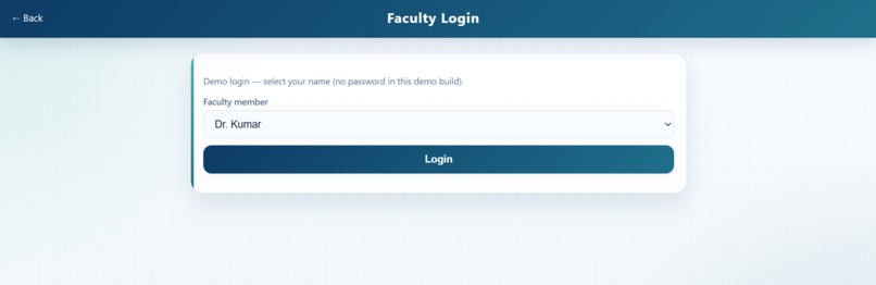 FacultyTrack – Smart Faculty Availability System – screenshot 3